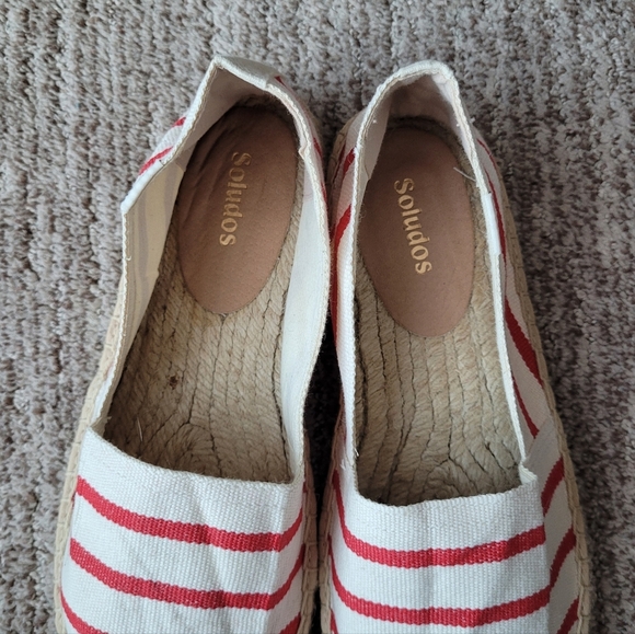 SOLUDOS ESPADRILLES SHOES SANDALS "DALI" RED WHITE STRIPE ANTHROPOLGIE 8.5 - Picture 11 of 14